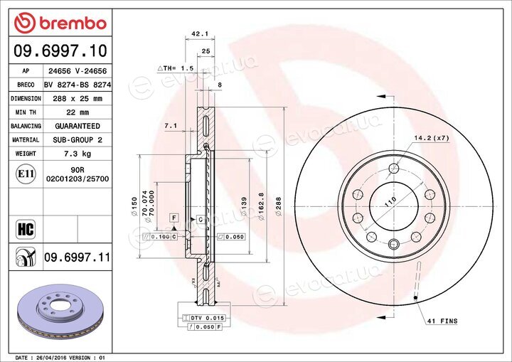 Brembo 09.6997.11