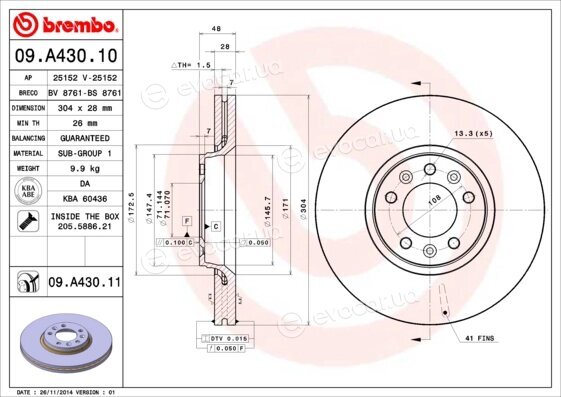 Brembo 09.A430.11