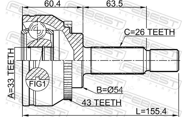 Febest 0410-DG4A43