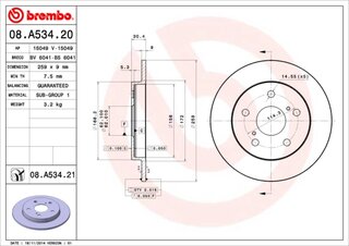 Brembo 08.A534.20