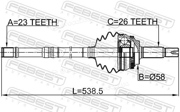 Febest 0114-ZZE120A48LH