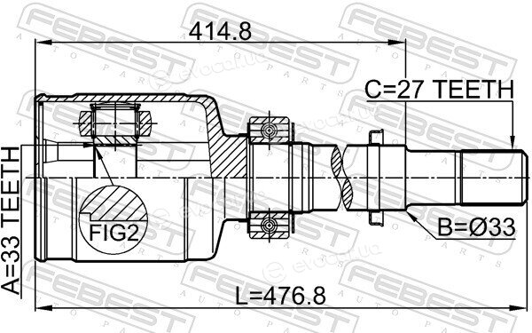 Febest 0211-J1020GRH