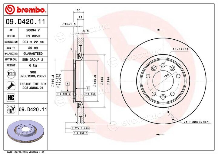 Brembo 09.D420.11