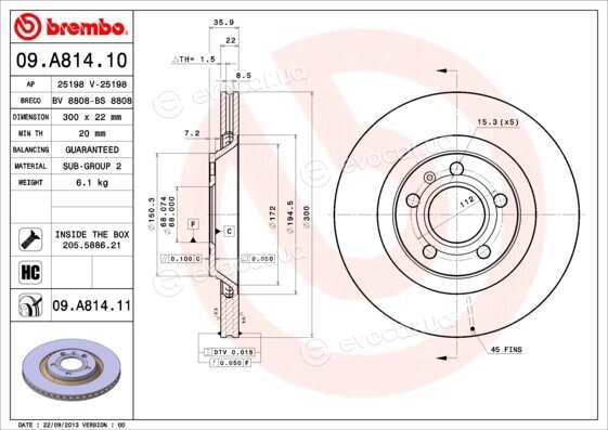 Brembo 09.A814.11