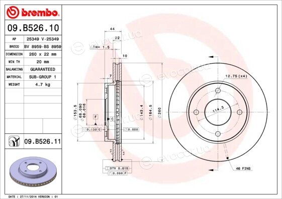 Brembo 09.B526.10