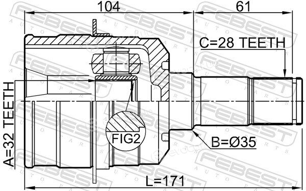 Febest 0511-CWATLH