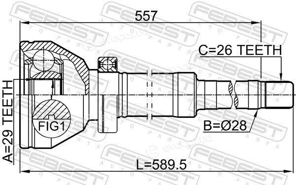 Febest 2711-XC90WDRH