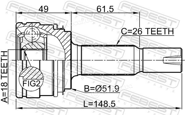 Febest 0110-ACA33R