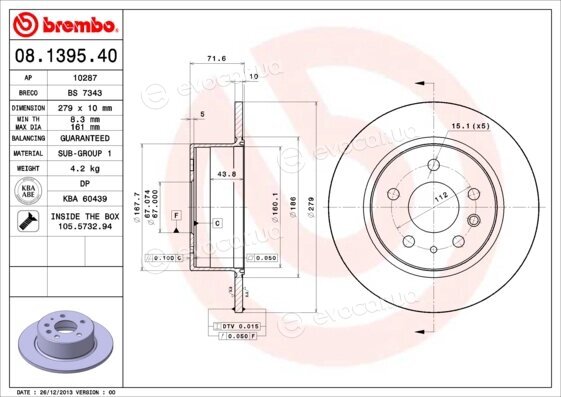 Brembo 08.1395.40