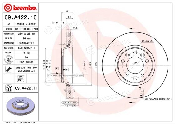 Brembo 09.A422.11