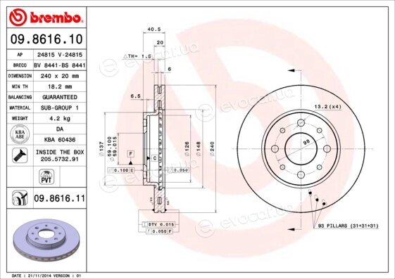 Brembo 09.8616.10