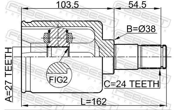 Febest 1611-203RH