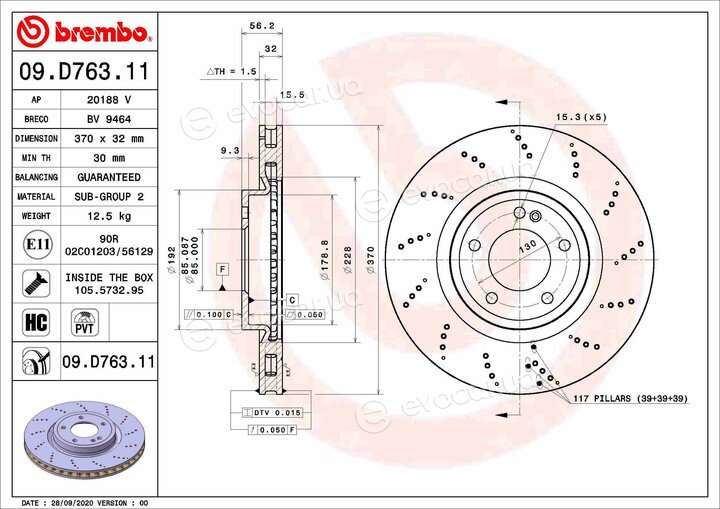 Brembo 09.D763.11