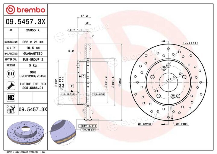 Brembo 09.5457.3X