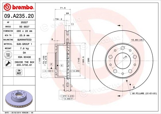 Brembo 09.A235.20