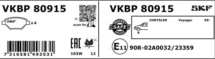 SKF VKBP 80915