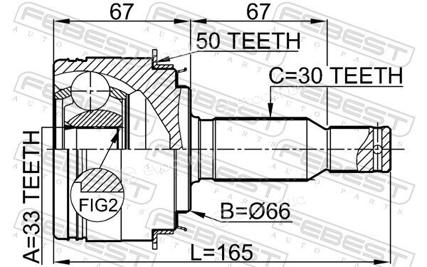 Febest 0410-V75A50