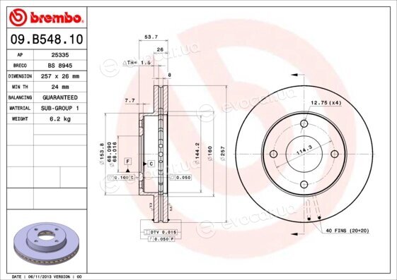 Brembo 09.B548.10