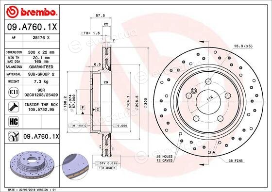 Brembo 09.A760.1X
