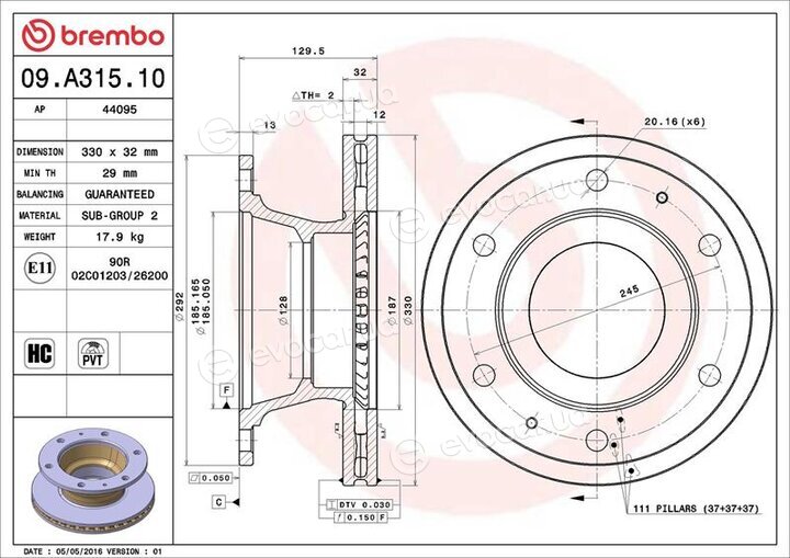 Brembo 09.A315.10