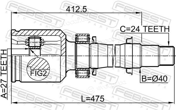 Febest 0111-ACA38RH