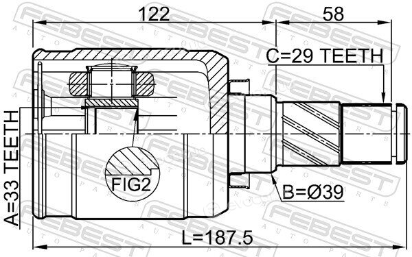 Febest 0211-MR20MTLH
