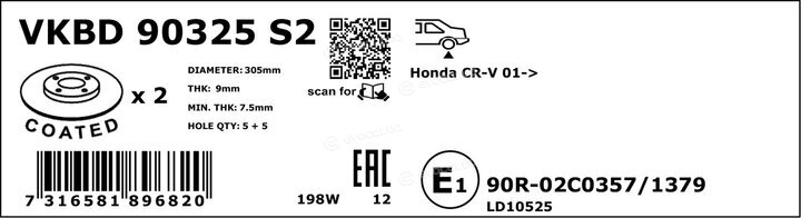 SKF VKBD 90325 S2