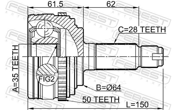 Febest 0310-RBA50