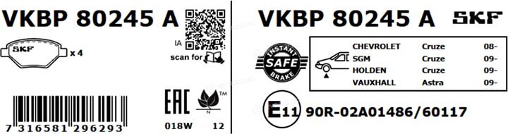 SKF VKBP 80245 A