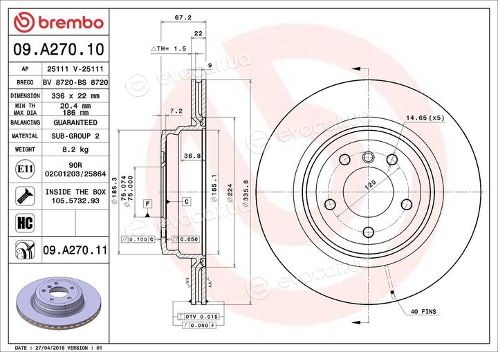 Brembo 09.A270.11