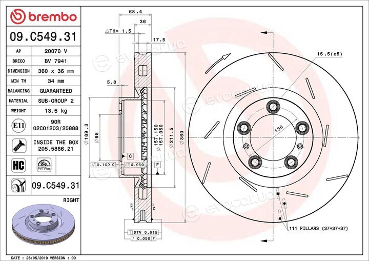 Brembo 09.C549.31