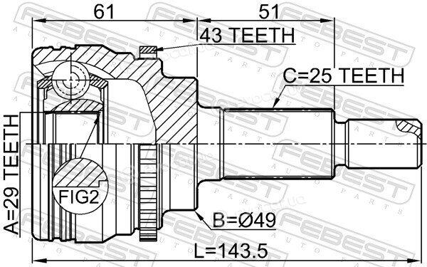 Febest 0710-RS413A43