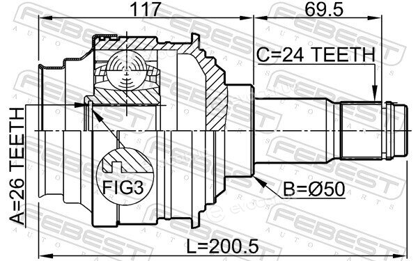 Febest 0111-MCX20LH