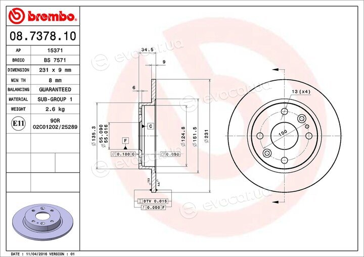 Brembo 08.7378.10