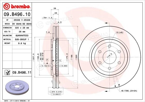 Brembo 09.B496.10