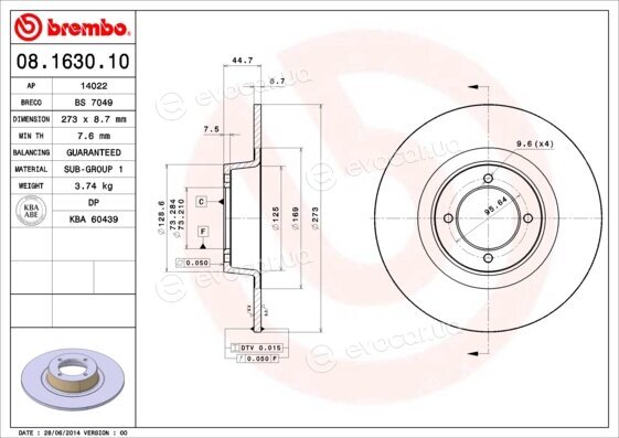 Brembo 08.1630.10