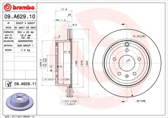 Brembo 09.A629.10