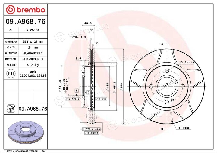 Brembo 09.A968.76