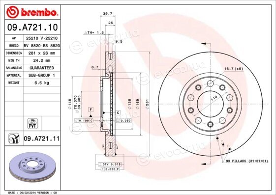 Brembo 09.A721.11