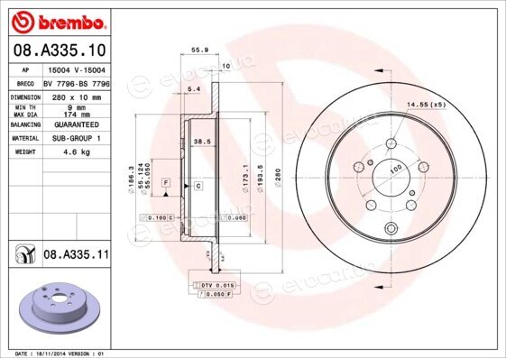 Brembo 08.A335.10