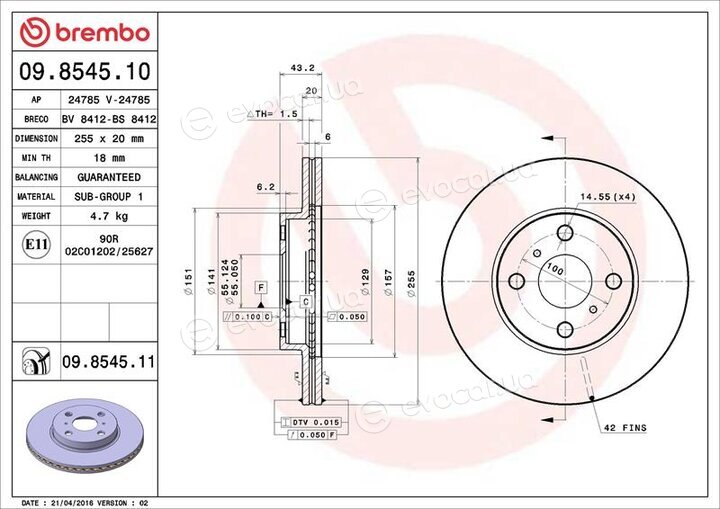 Brembo 09.8545.10