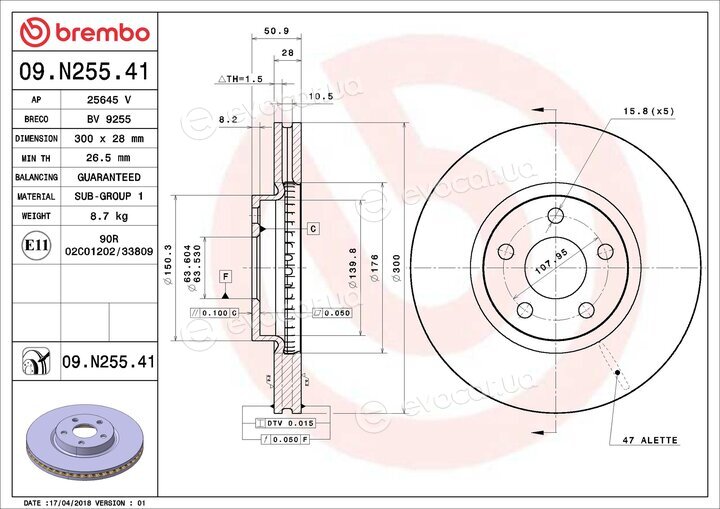 Brembo 09.N255.41
