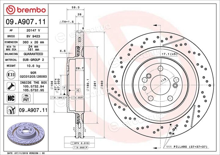 Brembo 09.A907.11
