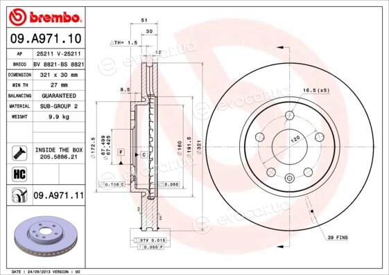 Brembo 09.A971.11