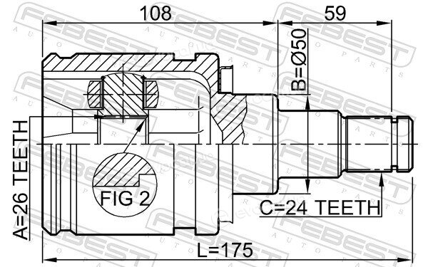 Febest 0111-AZT250LH