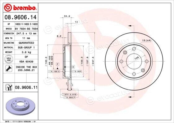 Brembo 08.9606.14