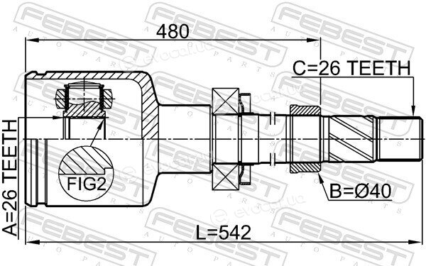 Febest 3511-NL32WDMTRH
