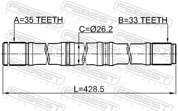 Febest 0212-MR20CVT4WD