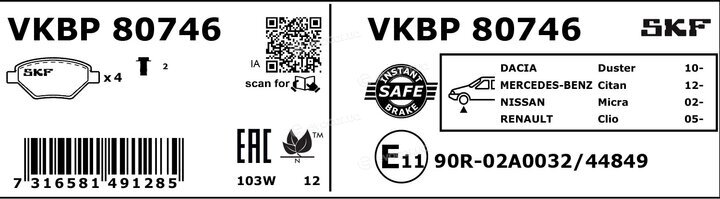SKF VKBP 80746