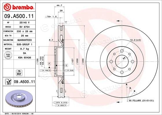 Brembo 09.A500.11